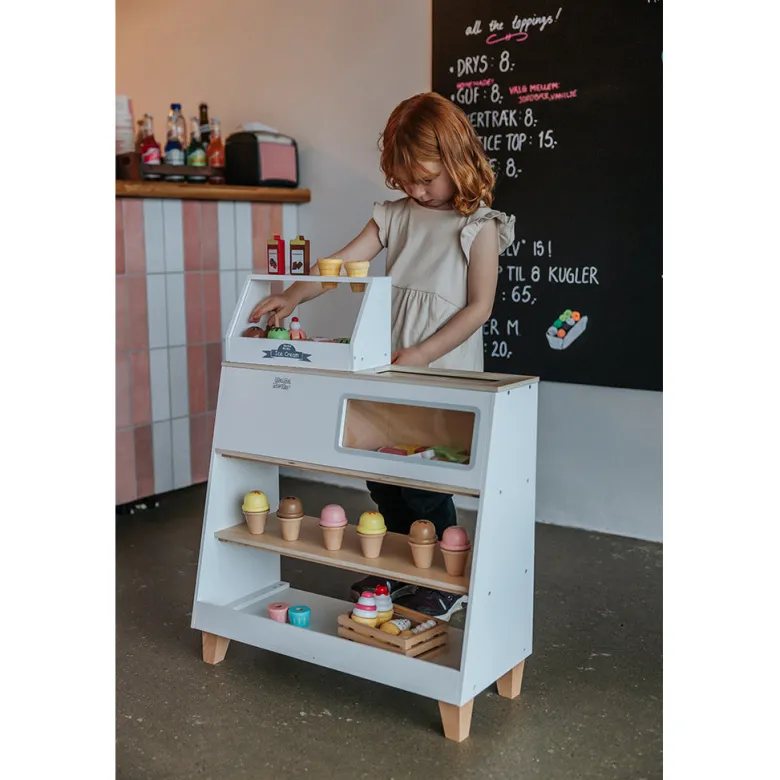 Mamamemo Ice Cream Shop with Freezer (without play food)