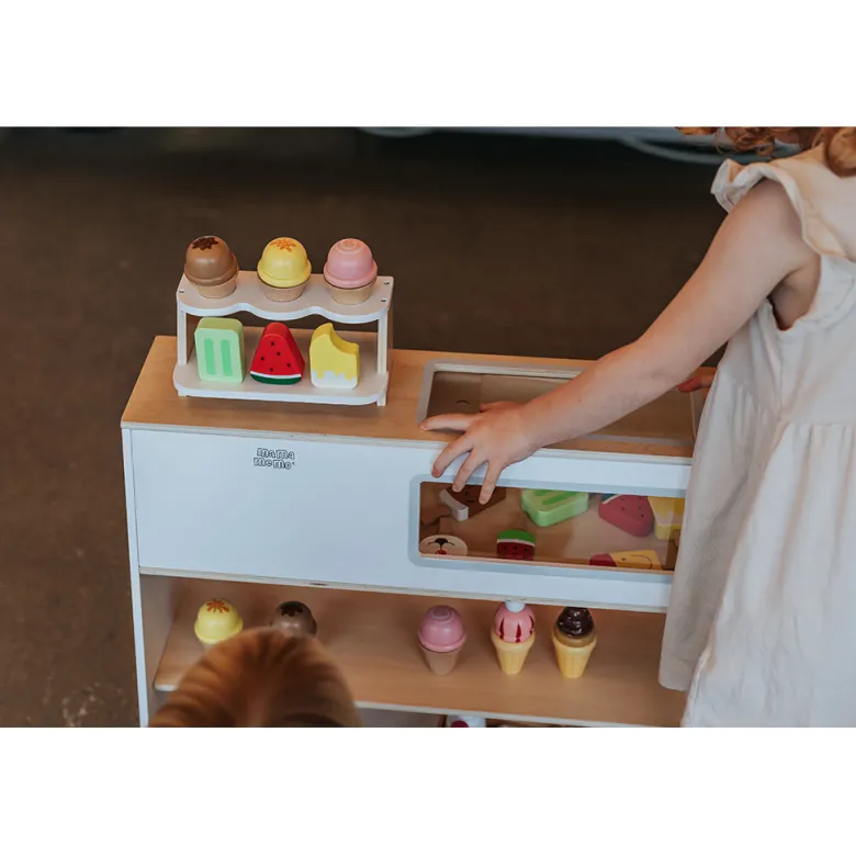 Mamamemo Ice Cream Shop with Freezer (without play food)
