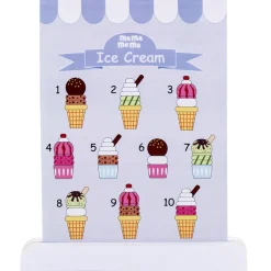 Mamamemo Wooden Ice Cream Stand, 16 Pieces