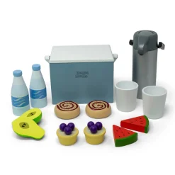 Mamamemo Wooden Play Food, Cooler Bag - Picnic Set