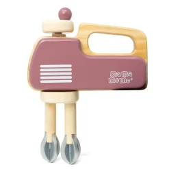 MaMaMeMo Wooden Play Food, Hand Mixer - Cherry Blossom