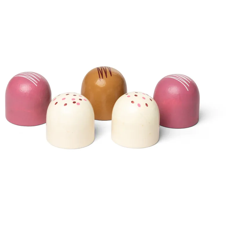 MaMaMeMo Wooden Play Food, Ruby Flødeboller