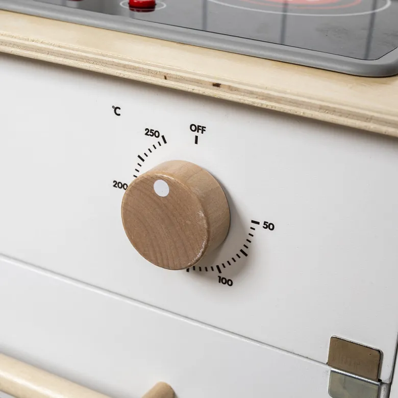 Mamamemo Wooden Play Kitchen with Cooktop