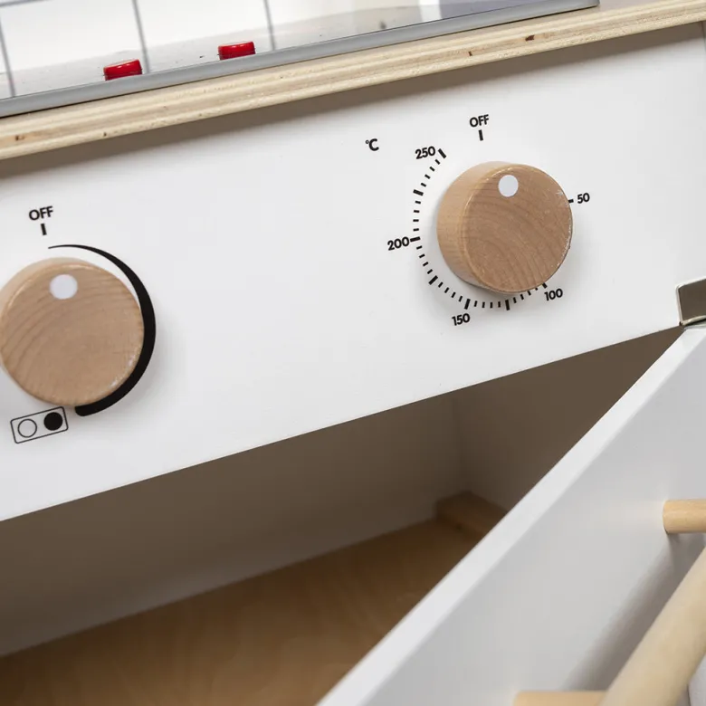 Mamamemo Wooden Play Kitchen with Cooktop