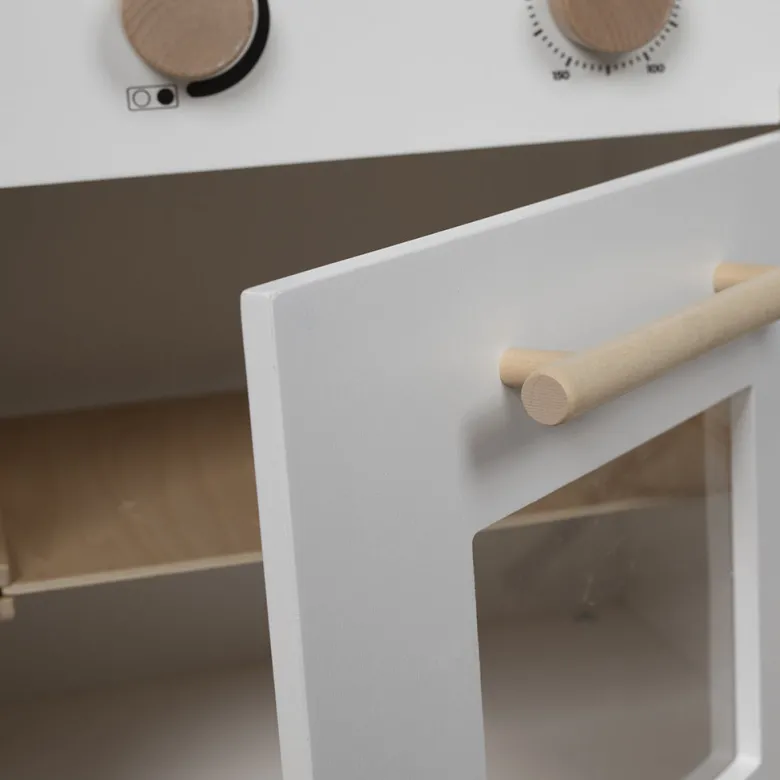 Mamamemo Wooden Play Kitchen with Cooktop
