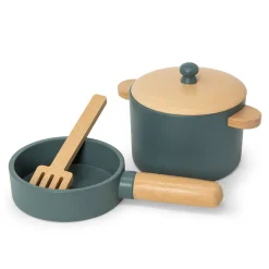 MaMaMeMo Wooden Pot and Pan Set