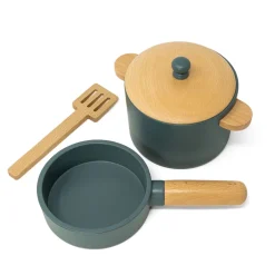 MaMaMeMo Wooden Pot and Pan Set