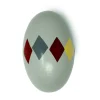 Mamamemo Wooden Shaker Egg, Harlequin - Green