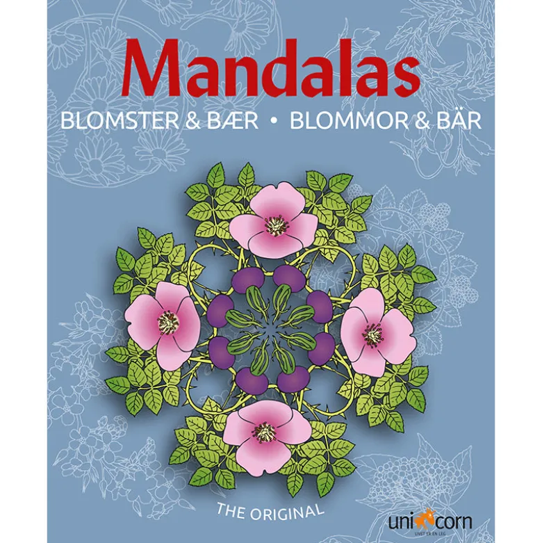 Mandalas Coloring Book, Flowers and Berries - for Kids and Adults