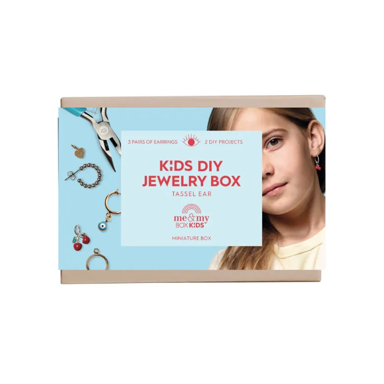 Me & My Box, DIY Jewelry Kit, Tassel Ear – Make 3 Pairs of Earrings for Kids