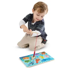 Melissa & Doug Magnetic Wooden Puzzle with Fishing Rod, 10 Pieces