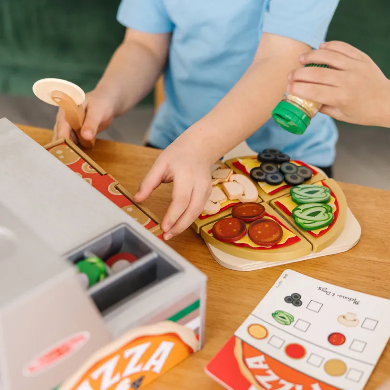 Melissa & Doug Play Food, Build-Your-Own Pizza Set - 41 Pieces