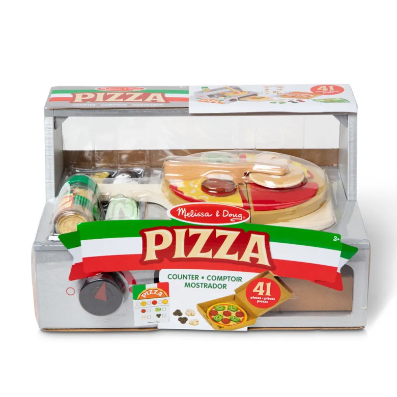 Melissa & Doug Play Food, Build-Your-Own Pizza Set - 41 Pieces