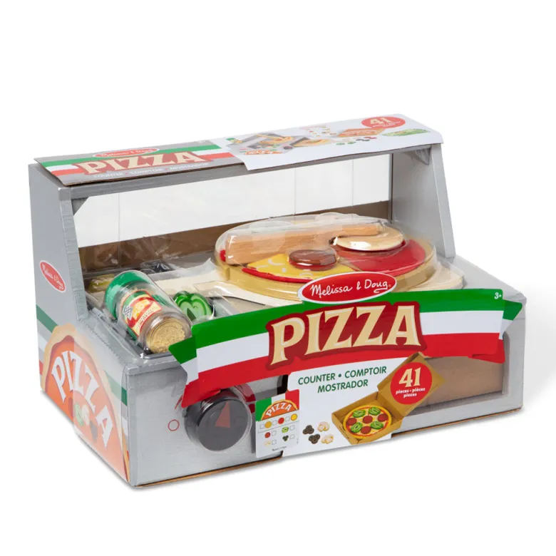 Melissa & Doug Play Food, Build-Your-Own Pizza Set - 41 Pieces