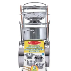 Melissa & Doug Pots and Pans Set, 8 Pieces