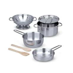 Melissa & Doug Pots and Pans Set, 8 Pieces
