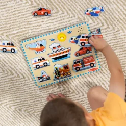 Melissa & Doug Sound Puzzle, Vehicles - 8 Pieces