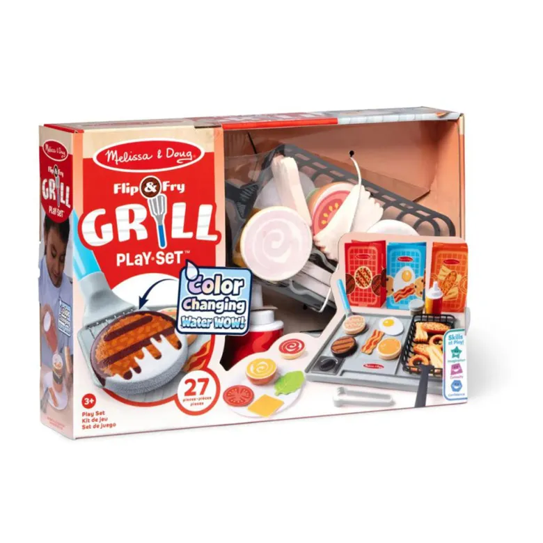 Melissa & Doug Water Wow Play Food with Water-Activated Color Change, Grillbar