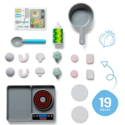 Melissa & Doug Water Wow Play Food with Water-Activated Color Change, Cooktop with Pot