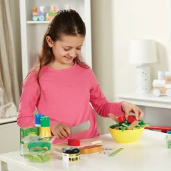 Melissa & Doug Wooden Play Food, Salad Set