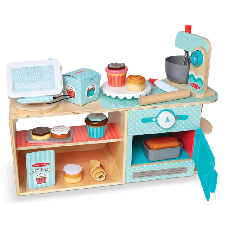Melissa & Doug Wooden Play Food, Bakery Shop, La Patisserie - 39 Pieces