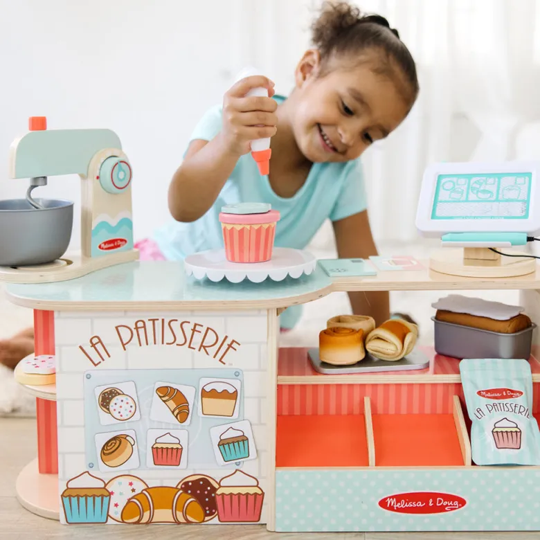 Melissa & Doug Wooden Play Food, Bakery Shop, La Patisserie - 39 Pieces