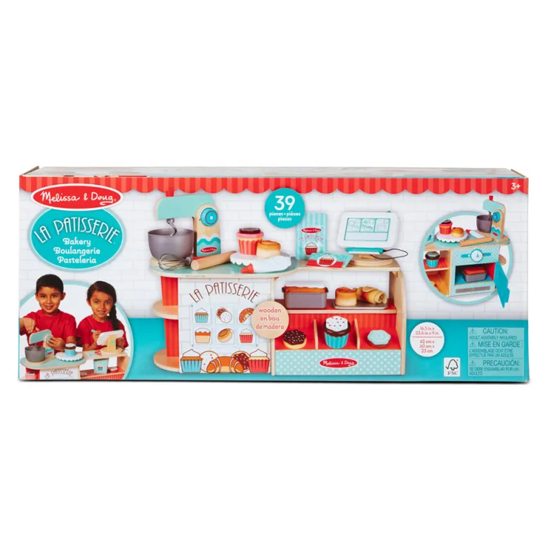 Melissa & Doug Wooden Play Food, Bakery Shop, La Patisserie - 39 Pieces