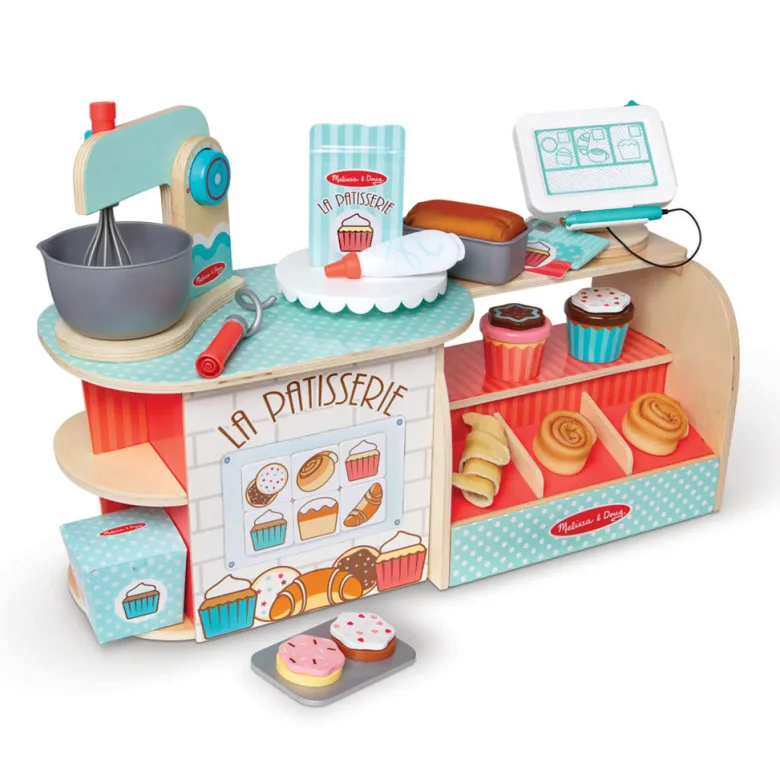 Melissa & Doug Wooden Play Food, Bakery Shop, La Patisserie - 39 Pieces