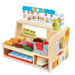 Melissa & Doug Wooden Play Food, Sandwich Bar - 56 Pieces