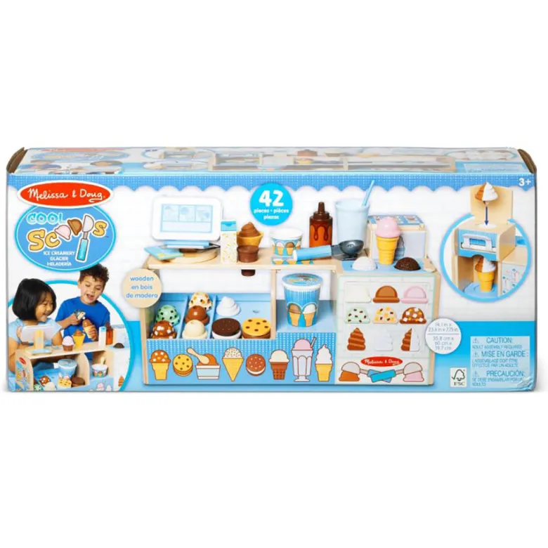 Melissa & Doug Wooden Play Food, Ice Cream Stand