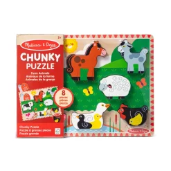 Melissa & Doug Wooden Puzzle with Large Pieces, Farm - 8 Pieces