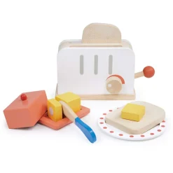 Mentari Wooden Play Food - Toaster and Breakfast Set