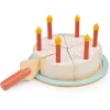Mentari, Wooden Play Food – Birthday Cake with Candles