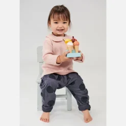 Mentari, Wooden Play Food, 4 Ice Cream Cones - Sunny Gelato