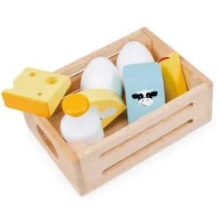 Mentari Wooden Play Food – Box of Dairy Products