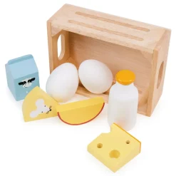 Mentari Wooden Play Food – Box of Dairy Products