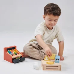 Mentari Wooden Play Food – Box of Dairy Products