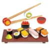 Mentari Wooden Play Food, Sushi Set with 11 Pieces