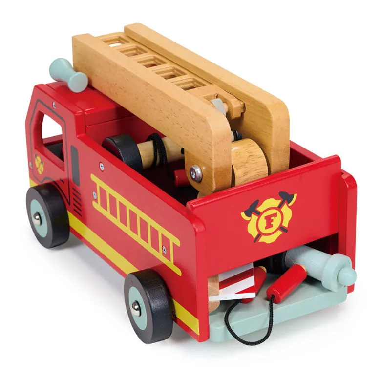 Mentari Wooden Toy Car - Red Fire Truck