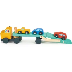 Mentari Wooden Toy Cars – Car Transporter Set