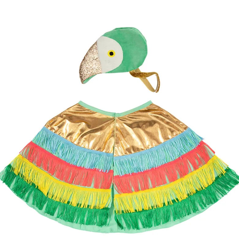 Meri Meri Animal Costume, Parrot Cape Set - Size 3-6 Years