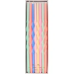 Meri Meri Cake Candles, Mixed Twisted - Set of 16