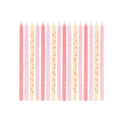 Meri Meri Cake Candles, Pink Stars - Set of 16