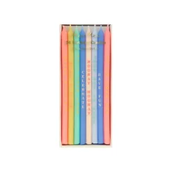 Meri Meri Cake Candles with Party Phrases - Set of 16