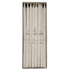 Meri Meri Cake Candles with Silver Glitter, Toot Sweet - Set of 24