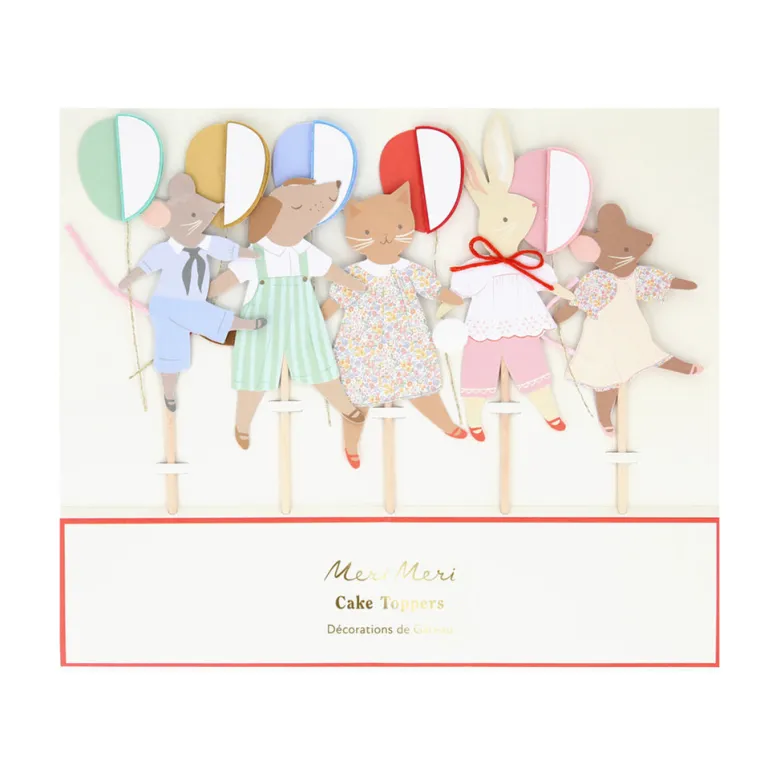 Meri Meri Cake Toppers, Animal Friends