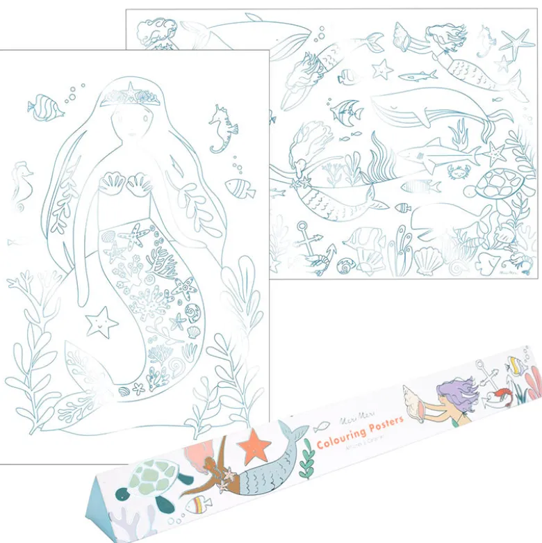 Meri Meri Coloring Posters, Mermaid