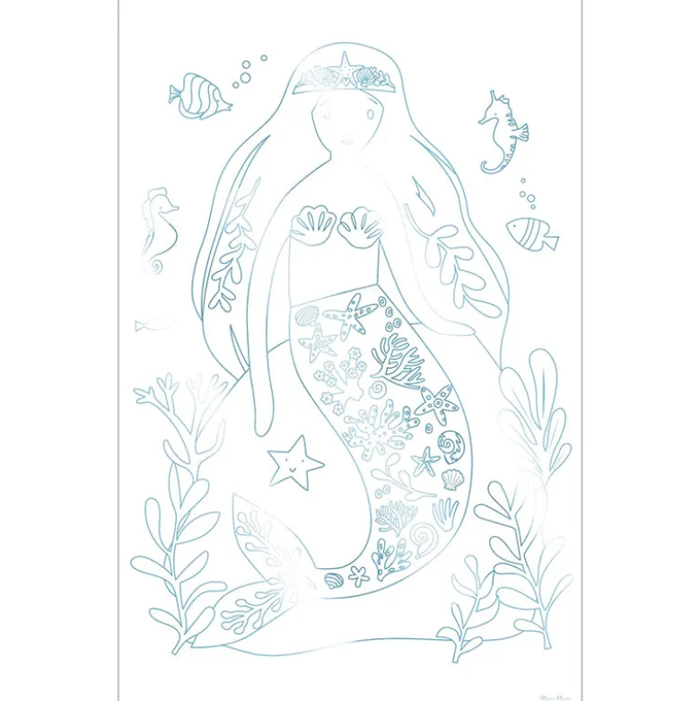 Meri Meri Coloring Posters, Mermaid