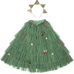 Meri Meri Costume, Christmas Tree Cape with Headband