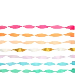 Meri Meri Crepe Paper Roll, 7 Colors - Bright